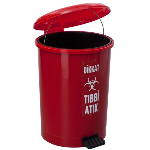 15 Litre Oval Plastik Tıbbi Atık Kovası 15 Litre Oval Plastik Tıbbi Atık Kovası