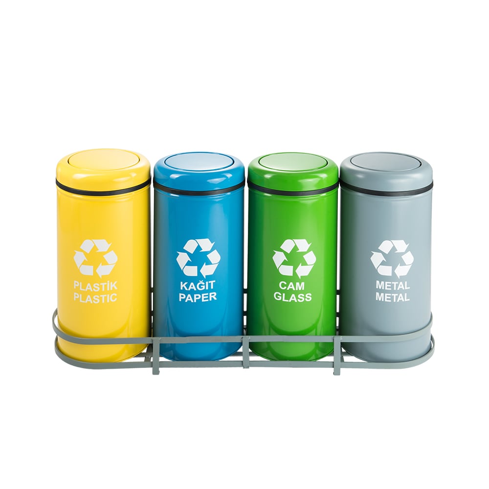 1001A Boyalı 4 Bölmeli Sıfır Atık Geri Dönüşüm Seti 1001A Boyalı 4 Bölmeli Sıfır Atık Geri Dönüşüm Seti