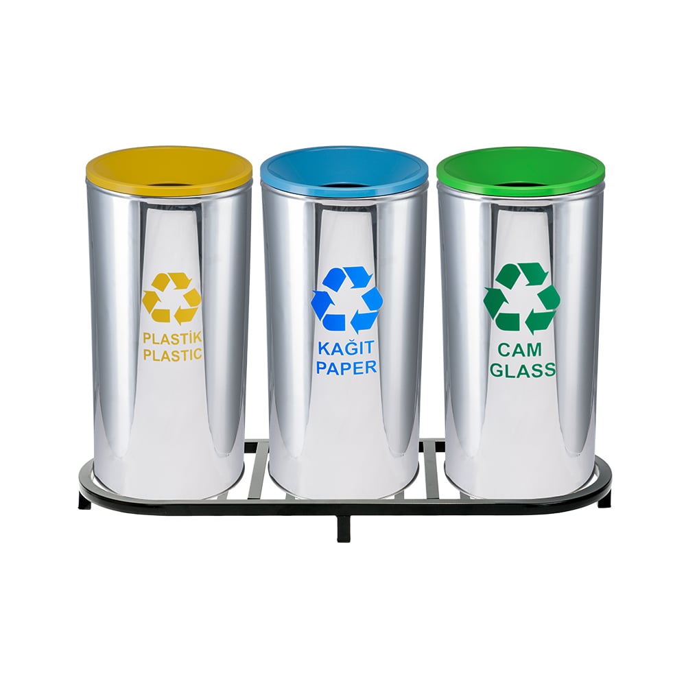 1006B Paslanmaz 3 Bölmeli Sıfır Atık Geri Dönüşüm Seti 1006B Paslanmaz 3 Bölmeli Sıfır Atık Geri Dönüşüm Seti