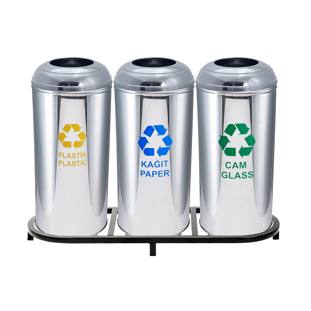 1008B Paslanmaz 3 Bölmeli Sıfır Atık Geri Dönüşüm Seti 1008B Paslanmaz 3 Bölmeli Sıfır Atık Geri Dönüşüm Seti