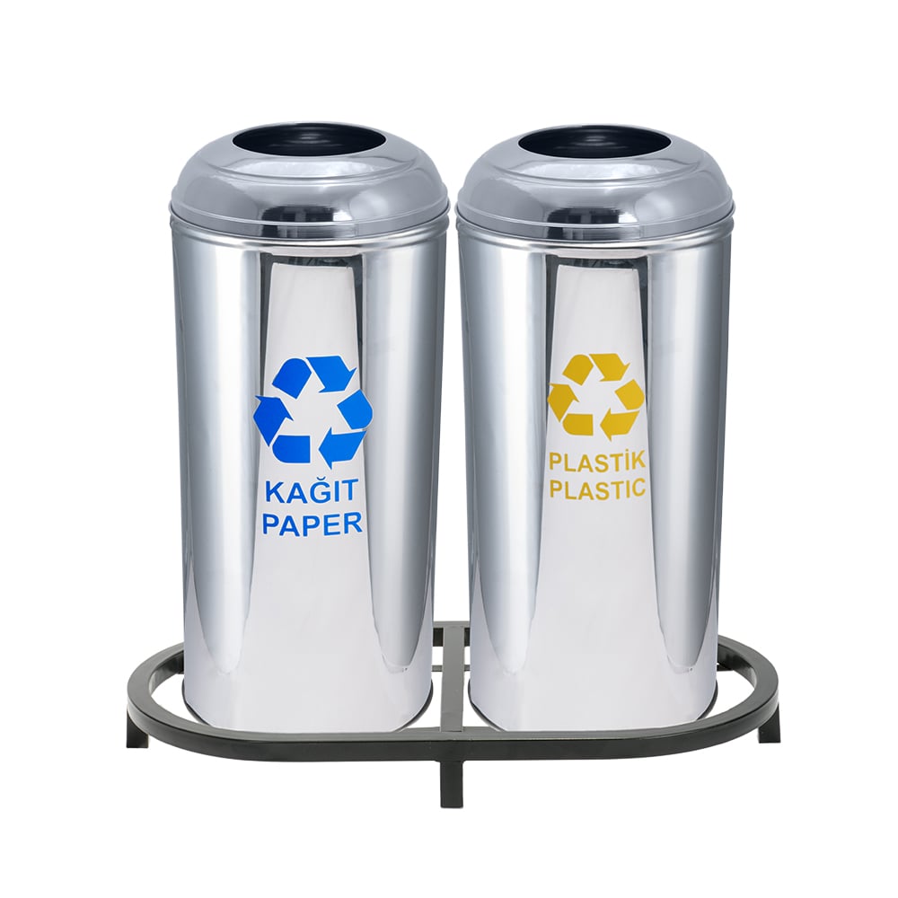 1008C Paslanmaz 2 Bölmeli Sıfır Atık Geri Dönüşüm Seti 1008C Paslanmaz 2 Bölmeli Sıfır Atık Geri Dönüşüm Seti