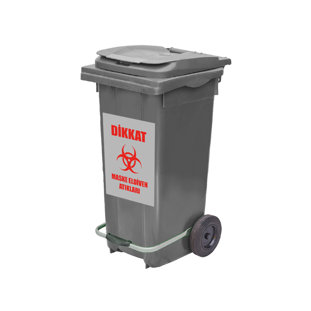 120 Litre Pedallı Maske ve Eldiven Atık Konteyneri 120 Litre Pedallı Maske ve Eldiven Atık Konteyneri
