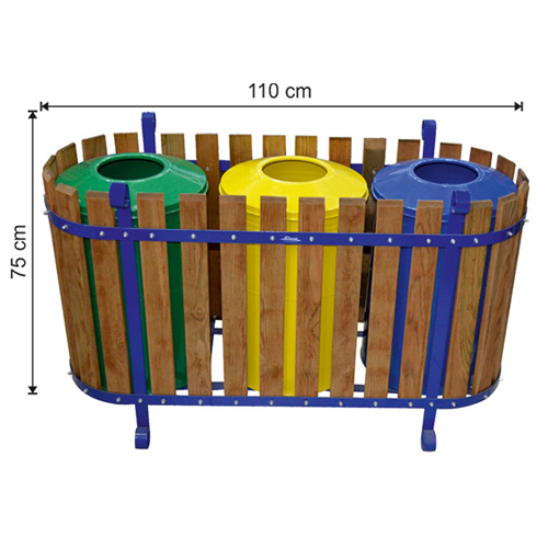 1893 Geri Dönüşüm Seti Ahşap Dekorlu Boyalı 3 Bölmeli 1893 Geri Dönüşüm Seti Ahşap Dekorlu Boyalı 3 Bölmeli