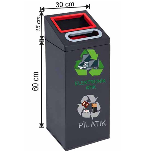2520 Boyalı Tek Bölme Elektronik ve Pil Sıfır Atık Geri Dönüşüm Kovası 2520 Boyalı Tek Bölme Elektronik ve Pil Sıfır Atık Geri Dönüşüm Kovası