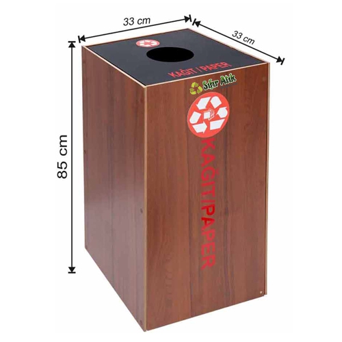 2528 Ahşap Tek Bölme Sıfır Atık Geri Dönüşüm Kovası 2528 Ahşap Tek Bölme Sıfır Atık Geri Dönüşüm Kovası