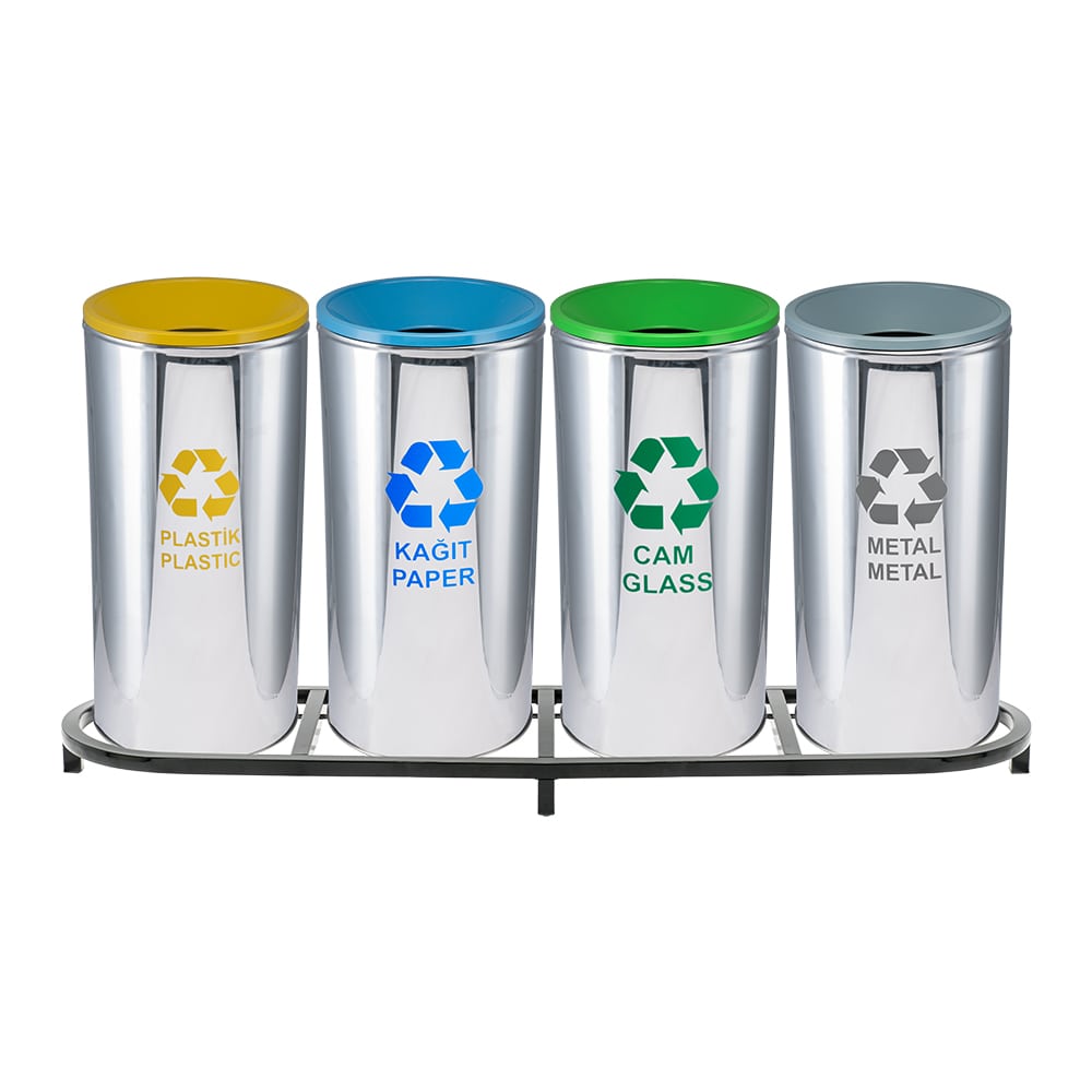 1006A Paslanmaz 4 Bölmeli Sıfır Atık Geri Dönüşüm Seti 1006A Paslanmaz 4 Bölmeli Sıfır Atık Geri Dönüşüm Seti