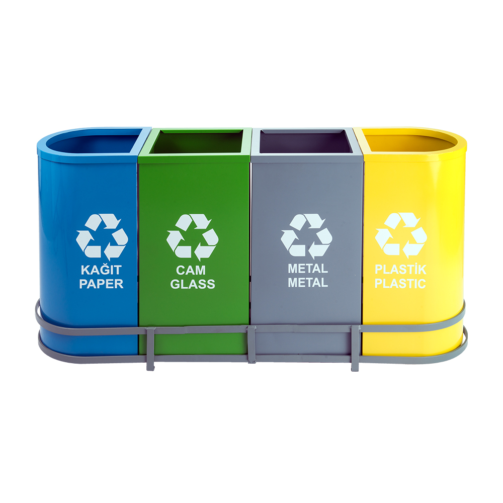 1021A Boyalı 4 Bölmeli Sıfır Atık Geri Dönüşüm Seti 1021A Boyalı 4 Bölmeli Sıfır Atık Geri Dönüşüm Seti