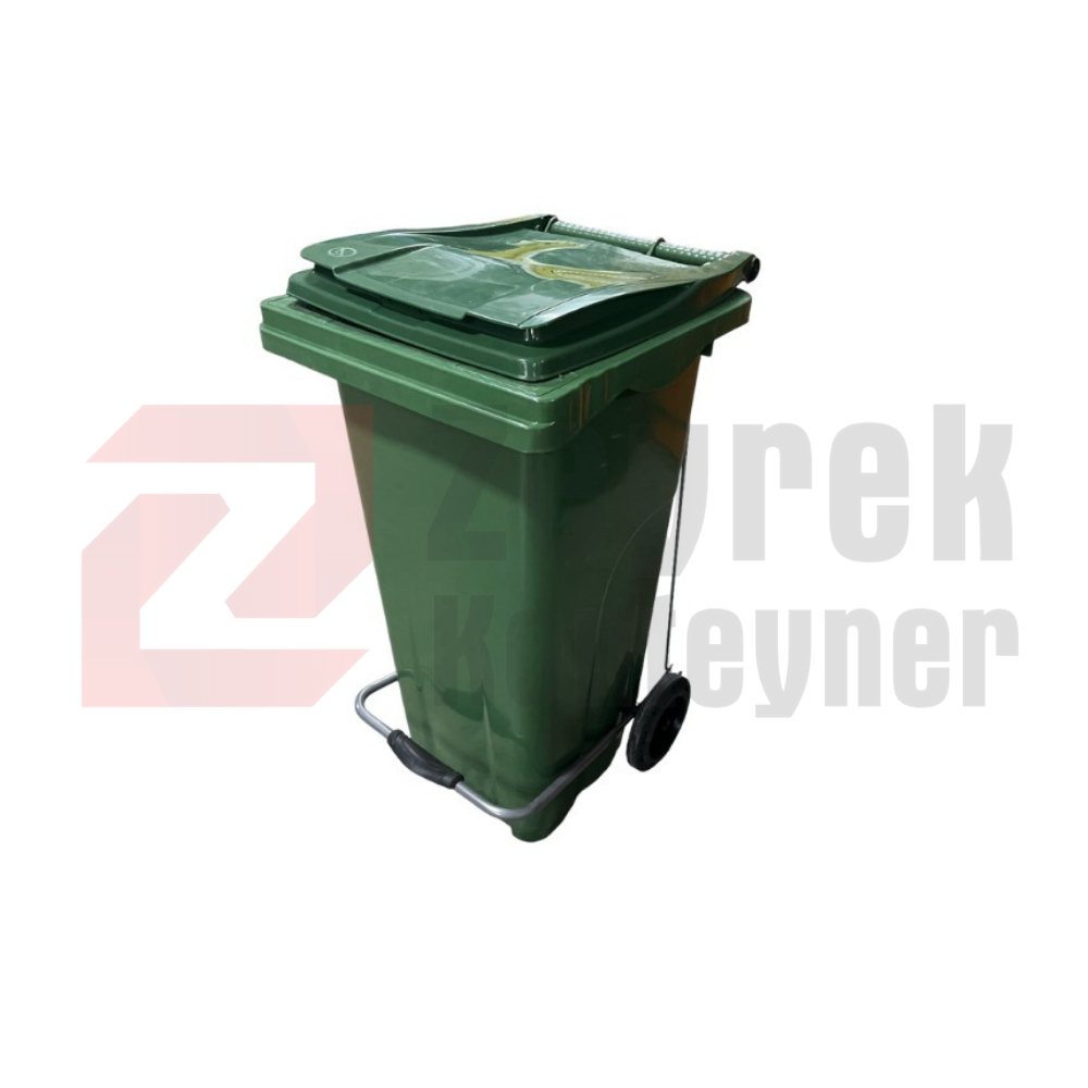 120 Litre Plastik Pedallı Çöp Konteyneri