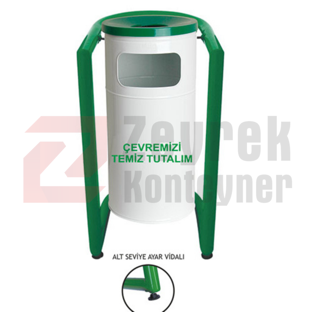 1704 Boyalı Bahçe Çöp Kovası