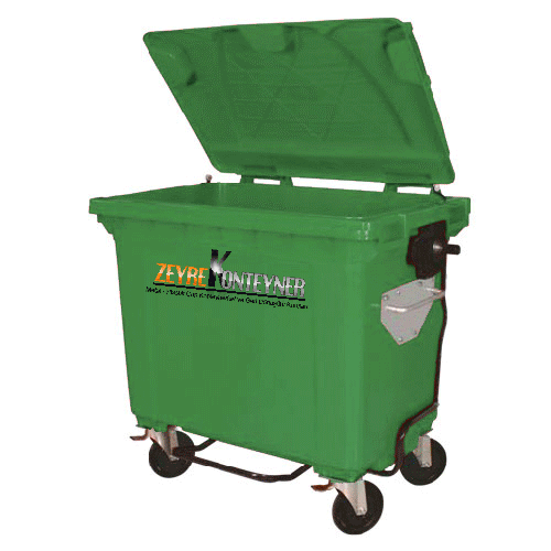 770 Litre Plastik Çöp Konteyneri Pedallı