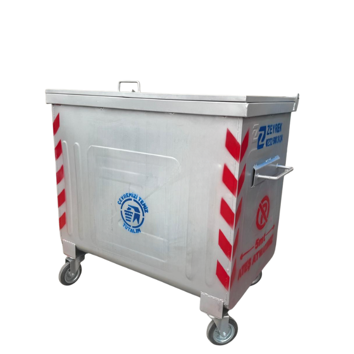 770 Litre Metal Galvaniz Çöp Konteyneri